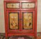 Mid-Century Chinese Painted Cabinet with 2 Doors & 2 Drawers 1