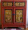 Mid-Century Chinese Painted Cabinet with 2 Doors & 2 Drawers 12