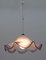 Mid-Century Italian Modern Murano Silver Leaf Glass Pendant Lamp, 1970s 2