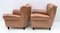 Moderne italienische Mid-Century Sessel aus Satin, 1950er, 2er Set 5