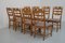 Danish Modern Highback Razorblade Chairs in Oak by Kjærnulf, 1960s, Set of 8, Image 11