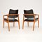 Danish Leather Armchairs attributed to Sigvard Bernadotte for France & Son / France & Daverkosen, 1950s, Set of 2 4