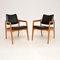 Danish Leather Armchairs attributed to Sigvard Bernadotte for France & Son / France & Daverkosen, 1950s, Set of 2 1