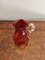 Viktorianischer Cranberry Glaskrug, 1880er 3