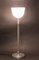 Lámpara de mesa francesa Art Déco de metal y vidrio opalino de Mazda, años 30, Imagen 8