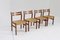 Mid-Century Danish Teak and Paper Cord Dining Chairs, 1960s, Set of 4 1