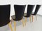 Vintage Baumann Wooden and Skai Baumann Chairs, 1960s, Set of 4 7