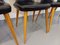Vintage Baumann Wooden and Skai Baumann Chairs, 1960s, Set of 4 4