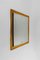 Italienischer Spiegel aus Gelbem Spiegelglas mit Facettenschliff, Veca zugeschrieben, 1960er 1