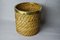 Rattan and Brass Book Holder Basket, Italy, 1970s 1
