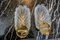 Apliques con hojas esmeriladas de cristal de Murano, Italia, años 70. Juego de 2, Imagen 7