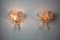 Pink Lily Flower Sconces in Murano Glass, Italy, 1970s, Set of 2 2