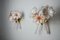 Apliques con flores de lirio rosa de cristal de Murano, Italia, años 70. Juego de 2, Imagen 3