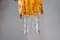 Two-Tone Chandelier in Orange and Transparent Murano Glass attributed to Zero Quattro, 1970s, Image 6