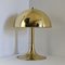 Mushroom Table Lamp in Brass, Italy, 1970s 1