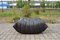 Vintage Togo Pouf Ottoman Black Leather by Michel Ducaroy for Ligne Roset, 1980s 8