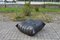 Vintage Togo Pouf Ottoman Black Leather by Michel Ducaroy for Ligne Roset, 1980s 4