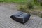 Vintage Togo Pouf Ottoman Black Leather by Michel Ducaroy for Ligne Roset, 1980s 6