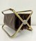 Italian Brass and Leatherette Magazine Holder from Castelli, 1960s, Image 3