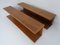 Large Danish Teak Wall Shelves, 1970s, Set of 2 3