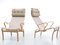 Mid-Century Modern Scandinavian Miranda Lounge Chairs attributed to Bruno Mathsson, 1940s, Set of 2 2