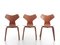 Chaises Grand Prix en Teck par Arne Jacobsen pour Fritz Hansen, 1970s, Set de 3 1