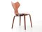 Chaises Grand Prix en Teck par Arne Jacobsen pour Fritz Hansen, 1970s, Set de 3 3