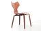 Grand Prix Chairs in Teak by Arne Jacobsen for Fritz Hansen, 1970s, Set of 3 3