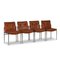 Chairs in Leather and Chromed Metal, 1970s, Set of 12, Image 1