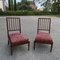 Dining Chairs in Fabric and Wood, Set of 2 1