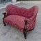 Carved Wood & Fabric Sofa, Image 2