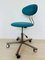 Turquoise Kovona Z-370 Office Chair, 1970s 1