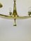 Lampadario moderno in ottone con paralumi in seta, Austria, anni '20, Immagine 7