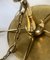 Modern Brass Chandelier with Silk Shades, Austria, 1920s 12