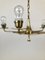 Modern Brass Chandelier with Silk Shades, Austria, 1920s 9