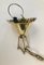 Modern Brass Chandelier with Silk Shades, Austria, 1920s, Image 15