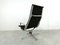 Ea124 Lounge Chair in Black Fabric by Charles & Ray Eames for Herman Miller, 1970s 8