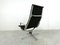 Ea124 Lounge Chair in Black Fabric by Charles & Ray Eames for Herman Miller, 1970s, Image 8