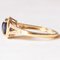 Modern 10k Yellow Gold with Synthetic Sapphire and Diamonds Ring 4