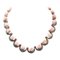 Pink Corals, Rubies, Diamonds, Rose Gold and Silver Retrò Necklace, 1950s, Image 1