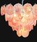 Space Age 57 Murano Chandeliers in Pink Alabaster Iridescent Glasses, 1990s, Set of 2, Image 7