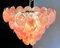 Space Age 57 Murano Chandeliers in Pink Alabaster Iridescent Glasses, 1990s, Set of 2, Image 3