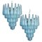 Magic Murano Blue Drops Chandeliers, 1980s, Set of 2, Image 1