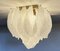 Murano Ceiling Lamp in Frosted Carved Glass Leaves, 1980s 9