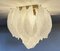 Murano Ceiling Lamp in Frosted Carved Glass Leaves, 1980s, Image 9