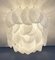 Murano Ceiling Lamp in Frosted Carved Glass Leaves, 1980s, Image 7