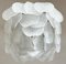 Murano Ceiling Lamp in Frosted Carved Glass Leaves, 1980s 13