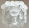 Murano Ceiling Lamp in Frosted Carved Glass Leaves, 1980s, Image 13