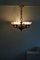 Danish Modern Art Deco Chandelier in Glass & Brass, 1940s, Image 15