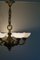 Danish Modern Art Deco Chandelier in Glass & Brass, 1940s, Image 17